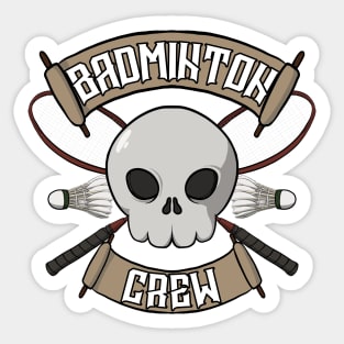 Badminton crew Jolly Roger Sticker